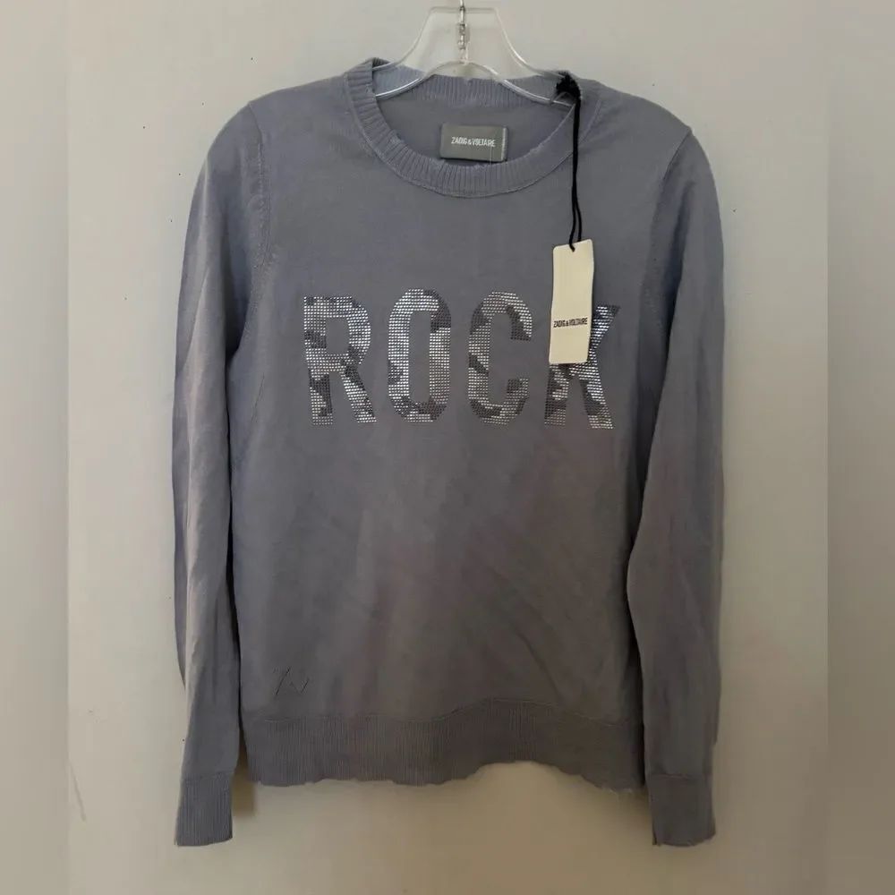 NEW! ZADIG & VOLTAIRE Miss Camo Rock Strass Sweater
